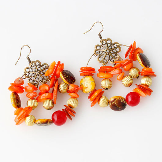 Aretes Bohemios Artesanales con Cuentas de Colores - Image 18
