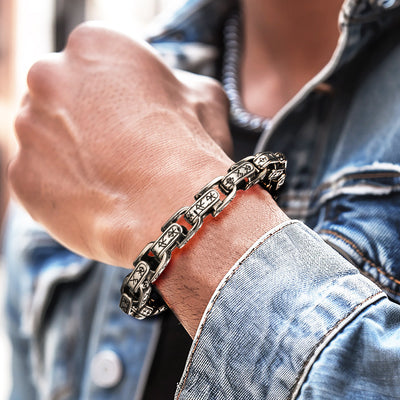 Pulsera Hombre Hip-Hop Vintage Estilo Urbano - Image 3