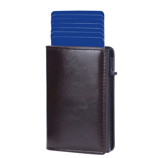 Cartera Minimalista de Cuero Engrasado con Protección Antimagnética - Image 4