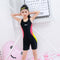 Girls' One-Piece Athletic Swimsuit with Flat Leg