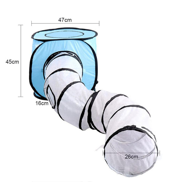 Túnel Plegable en S para Gatos - Juguete Interactivo de Diversión
