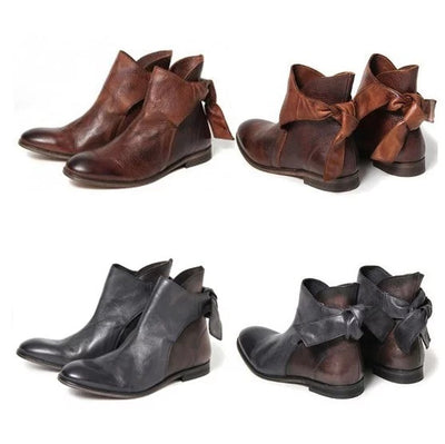Botas Martin con Tacón Bajo y Hebilla - Estilo Boca de Pez