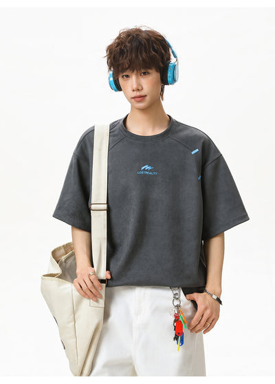 Playera Estructurada de Manga Corta con Textura Combinada para Hombre - Image 20