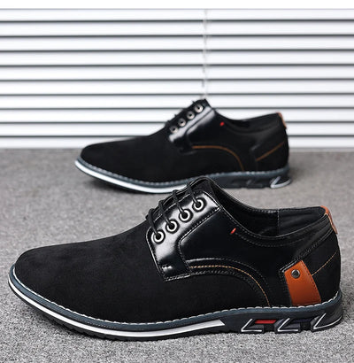 Zapatos Casuales de Cuero para Hombre con Punta Redonda y Cordones - Image 14