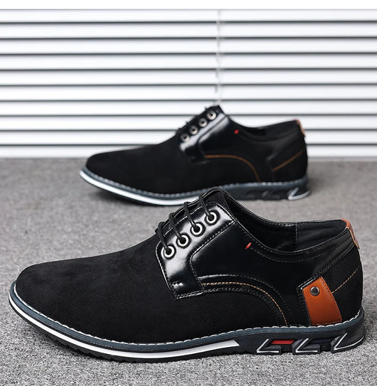 Zapatos Casuales de Cuero para Hombre con Punta Redonda y Cordones - Image 14