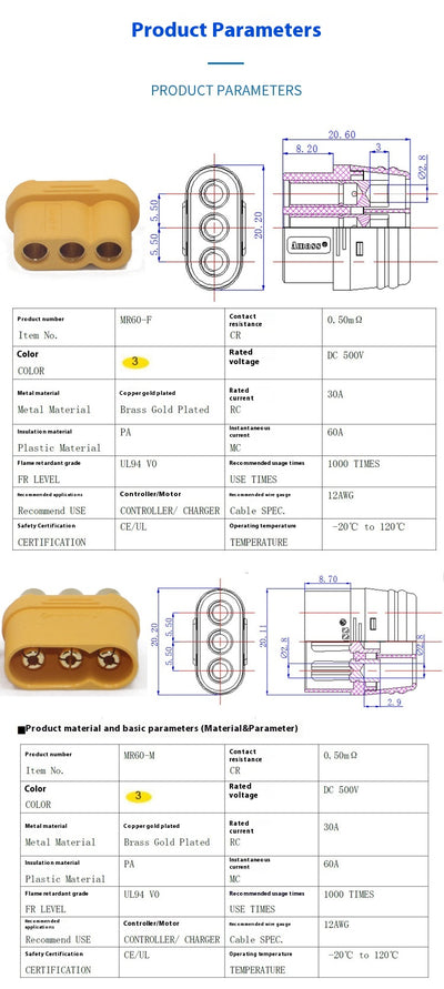 Conector de Enchufe de Tres Núcleos - Image 12