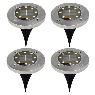 Lámpara Solar Subterránea 8 LED Acero Inoxidable para Jardín - Image 12