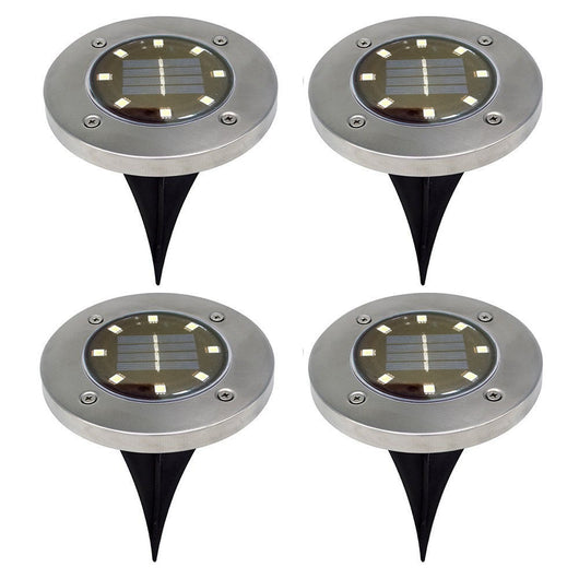 Lámpara Solar Subterránea 8 LED Acero Inoxidable para Jardín - Image 12