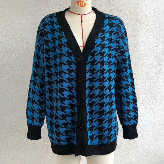Cardigan de Lana con Bolsillos Contrastados y Cuello en V - Image 5