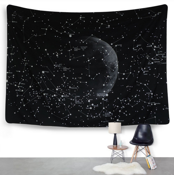 Manta Tapiz Constelaciones Cielo Estrellado Patrón Galaxia Decoración de Dormitorio