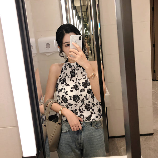 Blusa de Gasa con Tirantes