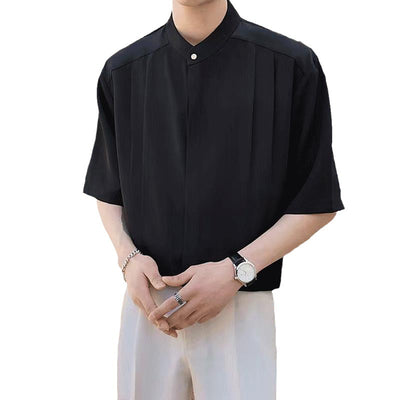 Camisa Casual de Verano para Hombre con Cuello Mao Premium - Image 5
