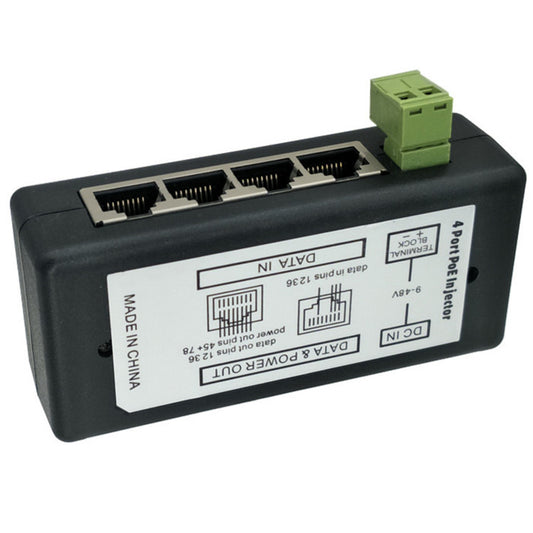 Caja Centralizadora PoE 4 Canales para TV con Inyector DC - Image 2