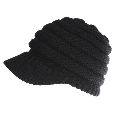 Gorro Tejido con Agujero para Coleta - Beanie Cálido para Mujer Otoño Invierno - Image 14