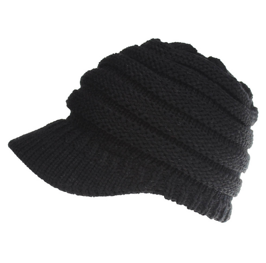 Gorro Tejido con Agujero para Coleta - Beanie Cálido para Mujer Otoño Invierno - Image 14