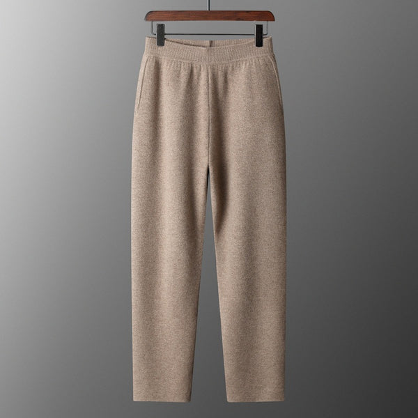 Pantalones de Cachemira Gruesa Talle Alto para Hombre