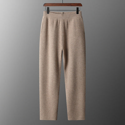 Pantalones de Cachemira Gruesa Talle Alto para Hombre