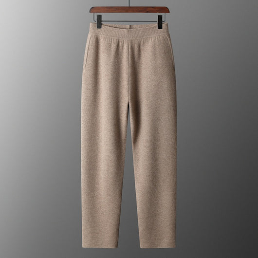 Pantalones de Cachemira Gruesa Talle Alto para Hombre