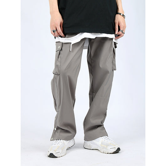 Pantalones Casuales Holgados Harajuku con Múltiples Bolsillos para Hombre - Image 11