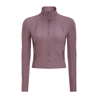 Chaqueta Deportiva para Yoga con Cuello Alto y Manga Larga