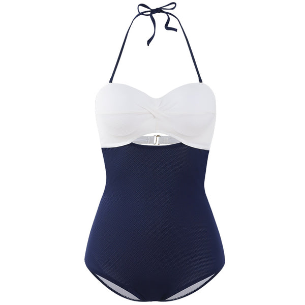 Traje de Baño Enterizo Retro con Cobertura Abdominal - Image 6