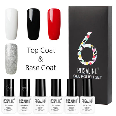Set de 6 Esmaltes de Gel en Colores Sólidos - Caja Regalo Manicura Profesional - Image 6