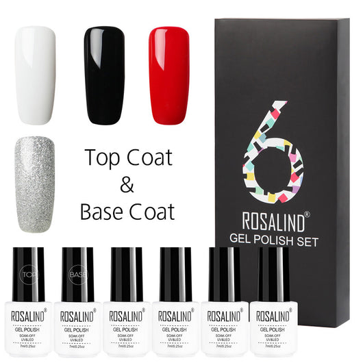 Set de 6 Esmaltes de Gel en Colores Sólidos - Caja Regalo Manicura Profesional - Image 6