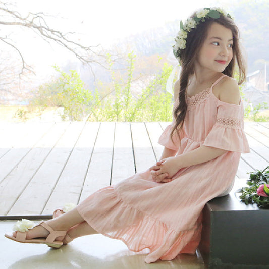 Vestido Largo de Algodón Elegante Estilo Coreano para Mujer