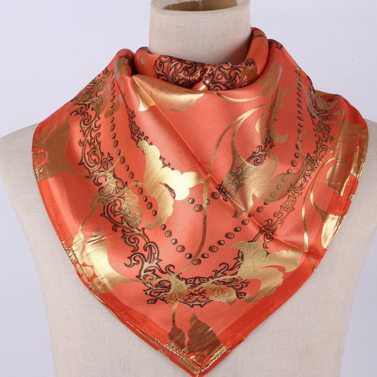 Pañuelo de Seda Estampado Jacquard para Mujer - Cobertura Elegante - Image 15