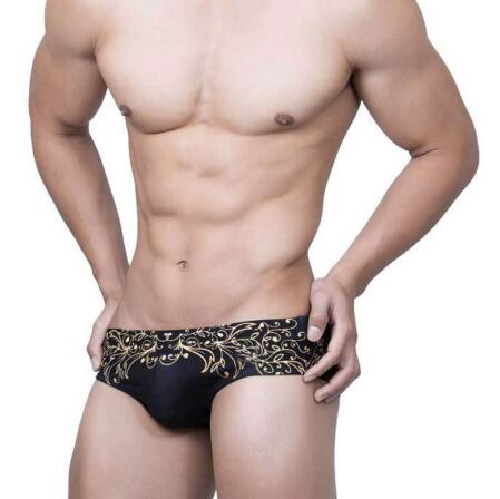 Bóxer de Baño Vintage Dorado para Hombre con Estampado Foil