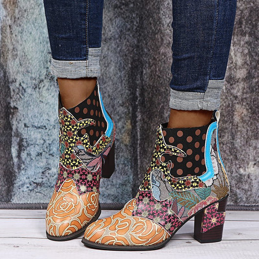 Botas Martin Bohemias Estilo Étnico para Mujer - Image 2