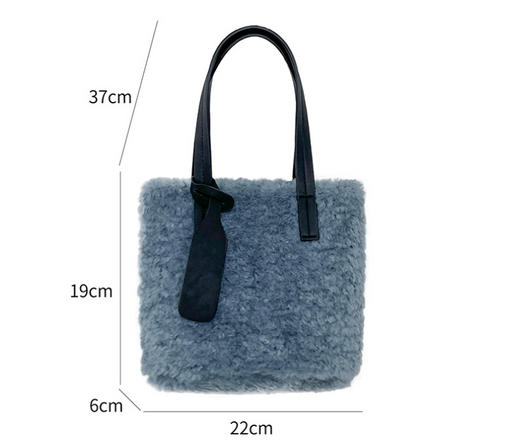 Bolso Peludo de Moda Colores Sólidos Adorable para Mujer - Image 6