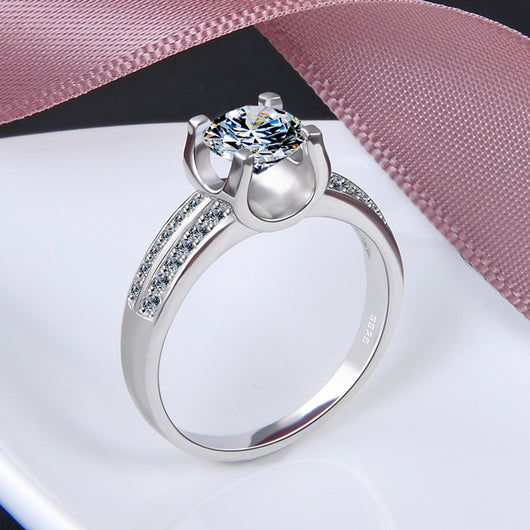 Anillo de Diamante Nueve Corazones y Una Flor - Image 4