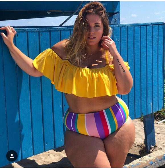 Traje de Baño Talla Grande Realzador para Mujer