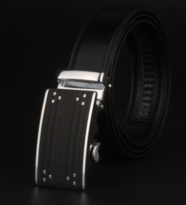 Cinturón de Cuero para Hombre con Hebilla de 8 Caracteres - Estilo Casual Moderno - Image 8