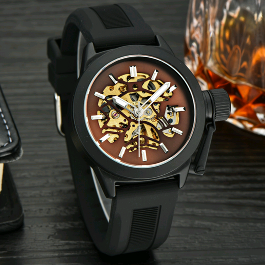 Reloj Automático de Acero Hueco para Hombre - Elegancia Empresarial con Esfera Luminosa - Image 5