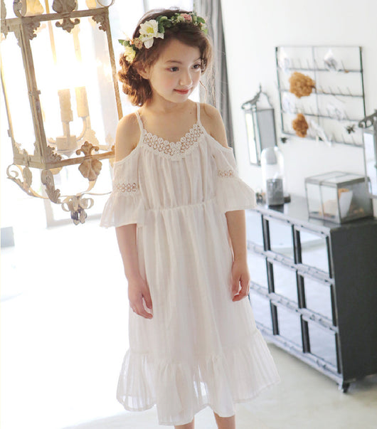 Vestido Largo de Algodón Elegante Estilo Coreano para Mujer - Image 3