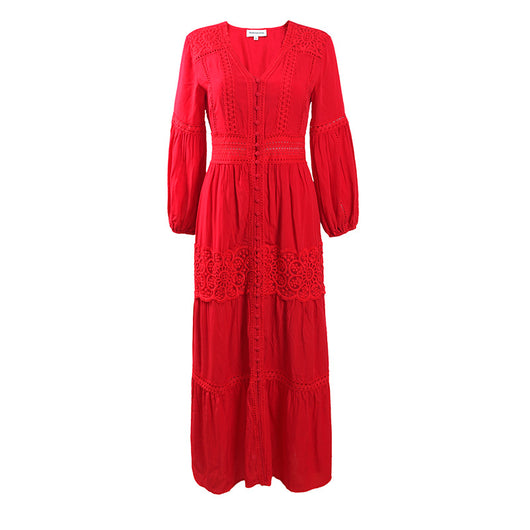 Vestido Retro de Verano con Escote V y Cintura Marcada para Mujer - Image 9
