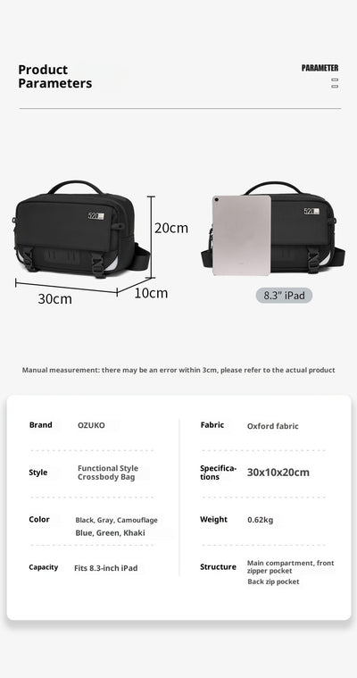 Bolsa Crossbody Impermeable de Gran Capacidad para Hombre - Image 19