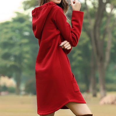 Vestido Sudadera con Capucha y Bolsillos - Image 4