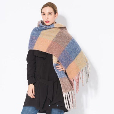 Bufanda Otoño Invierno con Borlas para Mujer - Calidez y Estilo - Image 30