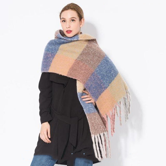 Bufanda Otoño Invierno con Borlas para Mujer - Calidez y Estilo - Image 30