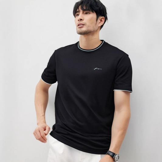 Playera Cuello Redondo Bloques de Color para Hombre con Bordado Artístico Personalizado - Image 2