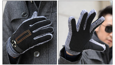 Guantes de Piel de Cerdo para Hombre - Invierno, Ciclismo y Ocio - Image 8