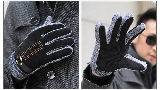 Guantes de Piel de Cerdo para Hombre - Invierno, Ciclismo y Ocio - Image 8