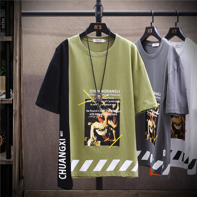 Camiseta Hombre Manga Corta Verano Casual Suelta Cuello Redondo - Image 5
