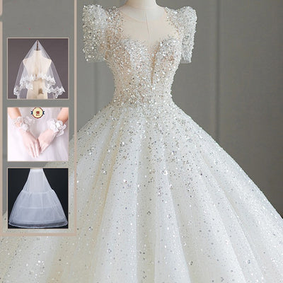 Hilo de Novia Premium con Cola Larga y Textura Princesa - Image 14