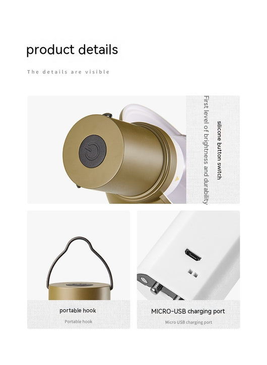 Lámpara LED Recargable para Camping - Luz Ambiental Portátil - Image 5