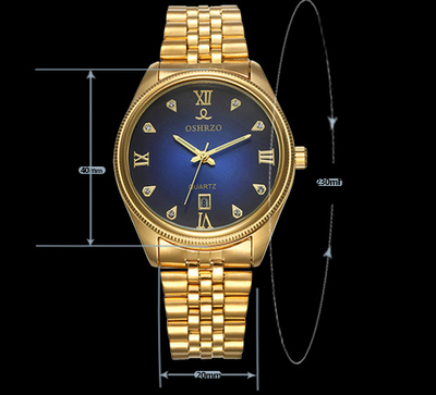 Reloj de Acero Inoxidable para Hombre con Calendario y Placa Dorada IPG - Image 4
