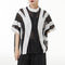 Chaqueta Retro Hong Kong Contraste de Colores Cuello Solapa Suelta Estilo Urbano